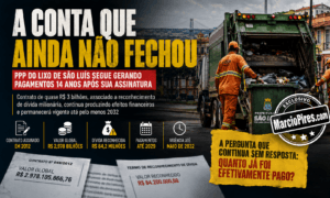 A CONTA QUE AINDA NÃO FECHOU: PPP DO LIXO DE SÃO LUÍS SEGUE GERANDO PAGAMENTOS 14 ANOS APÓS SUA ASSINATURA
